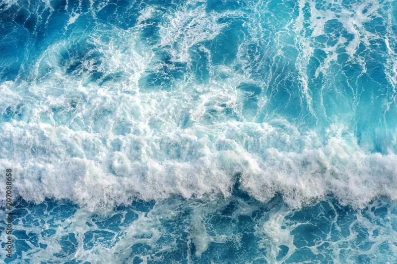 Aerial View Of The Ocean Wave. Aerial view of the ocean wave.