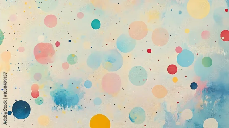 Subtle Pastel Hues With Scattered Dots For A Gentle Minimalist Touch Subtle pastel hues with scattered dots for a gentle minimalist touch